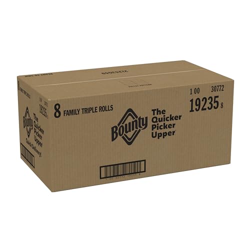 Bounty Quick Size Paper Towels, White, 8 Family Rolls