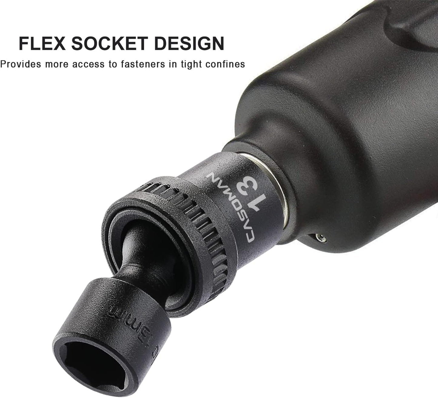 15 PCS 3/8" Drive Standard Universal Impact Socket Set, 6-Point, Metric, 8Mm - 22Mm